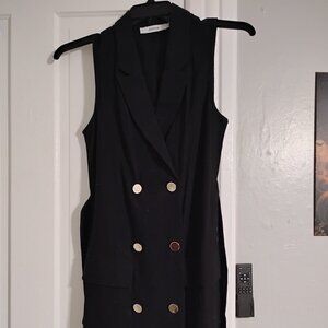 Just Fab Chic Black Blazer Dress